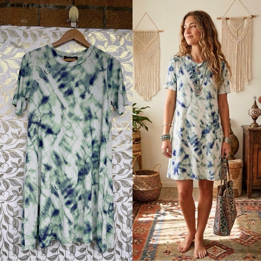 Johnny Was Workshop Tie Dye Bamboo Jersey Dress - Size S